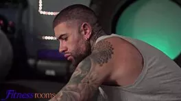 fitness room latina teen sofia smith hot sex in ripped yoga pants pov blowjob at gym