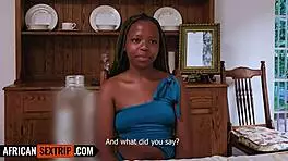 Cute Ebony Teen Tricked Into Hardcore Sex By Tourist