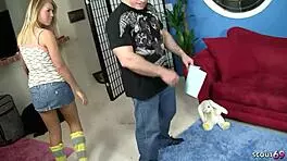 Small Tits Blonde Tricked Mom's New Boyfriend Into Old Young Cheating Taboo Fuck!