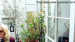 British Blonde Student Smoking