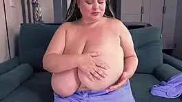 Busty milf explains body and relieves tension
