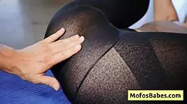 Sexy Big Tit Blonde Sucks Huge Dick in Yoga Class