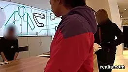 exceptional czech chick is tempted in the shopping centre and shagged in pov