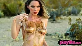 Big Ass Petite 18+ Milf Beauty Strips Naked In The Middle Of A Desert