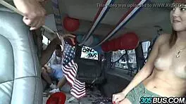 Redhead babe delila darling fucks on fourth of july.