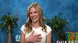 I, an attractive European teen, feel my pussy and mouth roughly screwed during a sensual nuru massage.