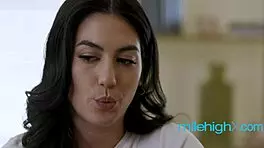 Lesbians Use Strapon Dicks For Intense Mutual Masturbation