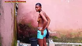 African Horny Slim Lagos Babe Sherry Bella Cheats With Naughty Big Dick Ghetto Lord!