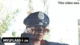 does the policewoman teach two lovers about respecting authority?