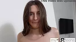 my18teen adorable girl jane white teasing her tight pussy?