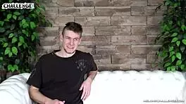 Extremely nervous Czech newcomer fails to make cock hard during casting 😳