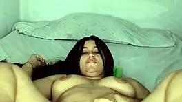 Hot latina babe seduces with tight creamy pussy orgasm in homemade scene