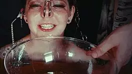 Emo Bondage Whore Faces Tied And Punished With Piss