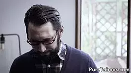 young babe drilled on all fours