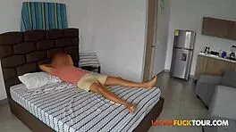 Imagine This Hot Latina Babe Riding Your Big Cock, Howling Loudly In This Intense Homemade Scene