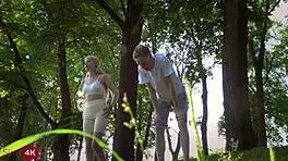 Petite blonde fucked and facialized after jogging 💪