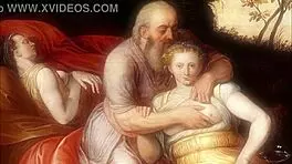 Intense erotic photoshoot with old photographer in public