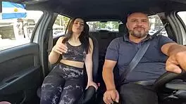 almendra gala rides cock on the street in buenos aires, argentina