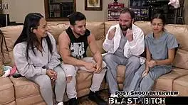 Mia pussy shocked and blasted with cum in close-up