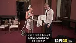 Kinky Big Tits Gilf Cleaner Comforts Heartbroken Groom