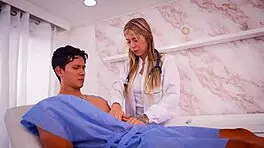 I am doctor mollysmithx curing my patient's erectile dysfunction with my huge cock