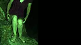 Lana Rey naked and choking on deepthroat in public photoshoot