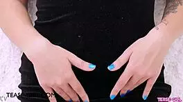 I am the dazzling blonde model giving a tease on the sofa