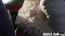 i picked up euro babe cristal caitlin and she rode my cock outdoors in public