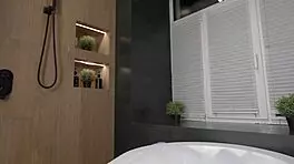 wet t-shirt pussy fuck in shower pov