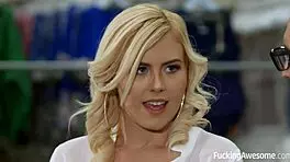 Blonde teen Summer Day gives awesome fucking preference with blowjob and cowgirl riding