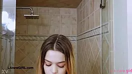 Hot Teen Blonde Enjoys Sensual Bath