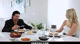 Blonde teen learns to obey, gets pussy licked, ass fucked, rides cock, takes cumshot