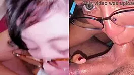 Two sluts sucking cock for money, Dafri and Samy swallowing cum