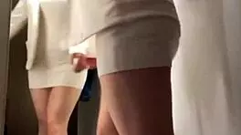 Intense public fucking in the fitting room