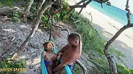 Pretty Latina Petite Girl With Small Tits Gets Public Fingering At The Beach