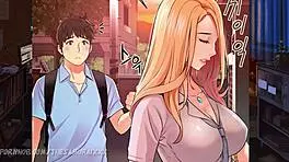 Does the teen loser fuck his hot blonde friend and cum inside her shaved pussy?