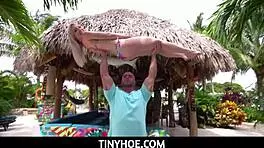 Hey, this petite blondie takes off her tiny bikini and pounds a lucky stud 😍