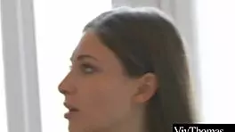 brunette milf and petite lover reunite passionately after years apart