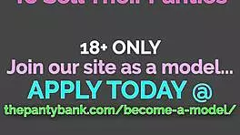 young pale teen 18+ with braces and perfect puffy nipples masturbates and dildos her pink pussy for a real orgasm the panty bank - used panties