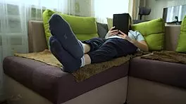 Sexy Teen Shows Bare Soles Foot Fetish