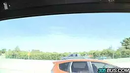 Hot Ebony Malina Milan On The 305bus 3