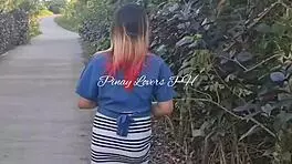 Pinay asian teen 18+ gets fucked in public near the road