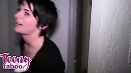 kitty gets locked out from her house, neighbor invites her for hot fuck with blowjob