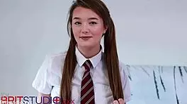 British Student Mocks Your Small 18+ Cock In This Joi.