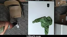 Teen explains theft and demonstrates stolen items intensely.