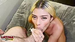 Latina porn casting - 18 year old perfect perky teen tits takes creamy creampie