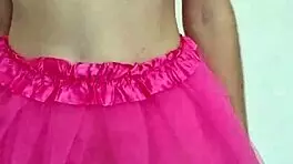 The sex fairy teases with striptease and spanking