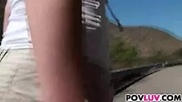 Sweet teen Casi James enjoys hardcore blowjob and riding