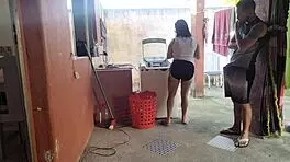 maid moans on boss's hard cock