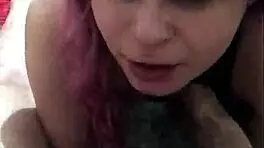 goth babe shows apartment with dick in mouth